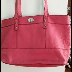 Fossil VINTAGE Pink Leather Handbag
